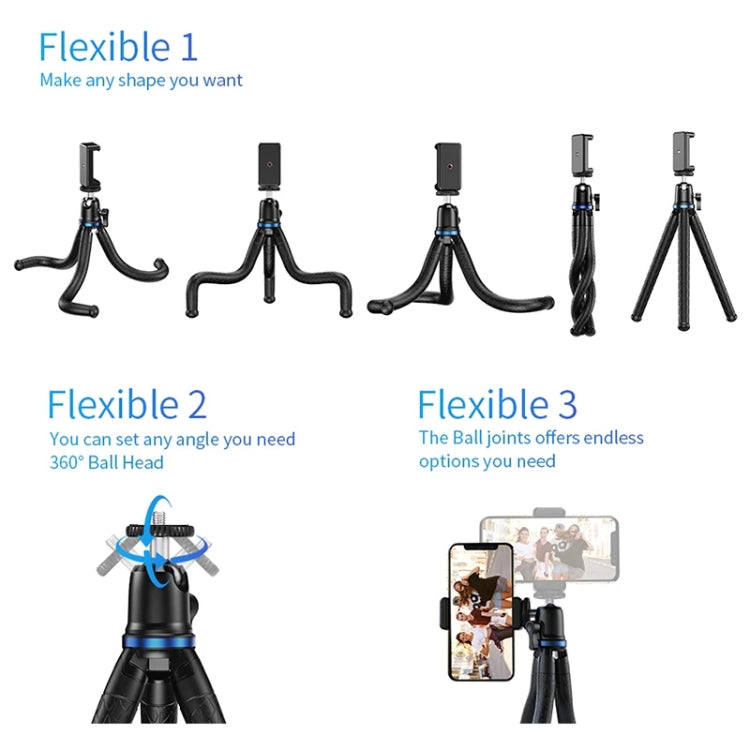 Suporte universal para tripé polvo para câmara desportiva SLR móvel APEXEL APL-JJ10 para transmissão ao vivo, APL-JJ10