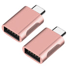 2 Unidades Adaptador de Liga de Zinco USB-C / Tipo-C Macho para USB 3.0 Fêmea SBT-158, SBT-158 Preto, SBT-158 Dourado, SBT-158 Rosa Dourado, SBT-158 Prateado