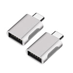 2 Unidades Adaptador de Liga de Zinco USB-C / Tipo-C Macho para USB 3.0 Fêmea SBT-158, SBT-158 Preto, SBT-158 Dourado, SBT-158 Rosa Dourado, SBT-158 Prateado