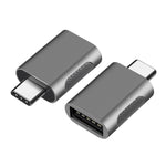 2 Unidades Adaptador de Liga de Zinco USB-C / Tipo-C Macho para USB 3.0 Fêmea SBT-158, SBT-158 Preto, SBT-158 Dourado, SBT-158 Rosa Dourado, SBT-158 Prateado