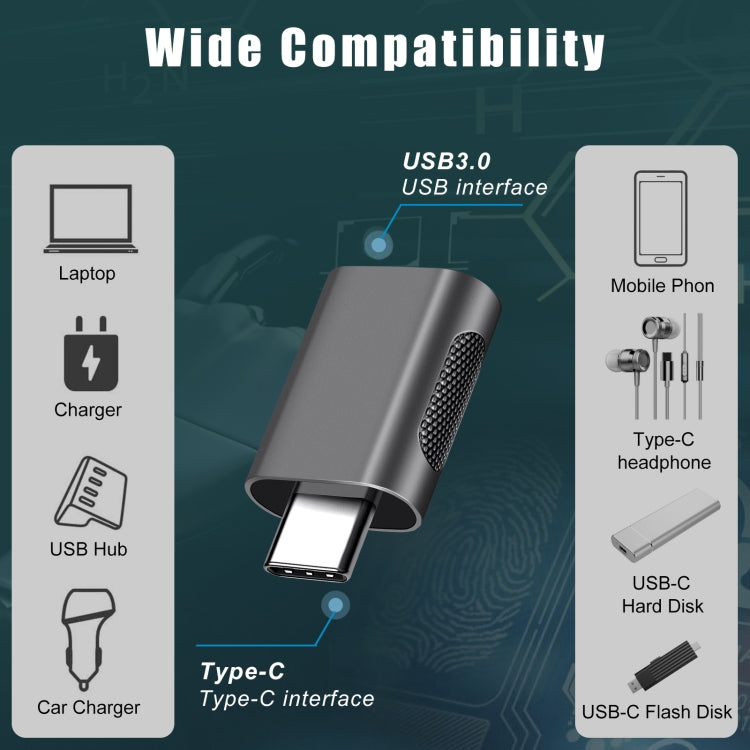 2 Unidades Adaptador de Liga de Zinco USB-C / Tipo-C Macho para USB 3.0 Fêmea SBT-158, SBT-158 Preto, SBT-158 Dourado, SBT-158 Rosa Dourado, SBT-158 Prateado