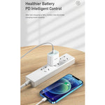awei PD5 PD 20W Carregador de Viagem de Carregamento Rápido com Cabo Type-C / USB-C para 8 Pinos, Ficha US