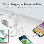 WLX-T3P Carregador USB Inteligente de Carregamento Rápido Multi-funções PD + QC 4 em 1, WLX-T3P Plug AU, WLX-T3P Plug UE, WLX-T3P Plug UK, WLX-T3P Plug US