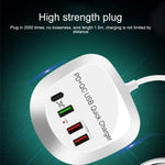 WLX-T3P Carregador USB Inteligente de Carregamento Rápido Multi-funções PD + QC 4 em 1, WLX-T3P Plug AU, WLX-T3P Plug UE, WLX-T3P Plug UK, WLX-T3P Plug US