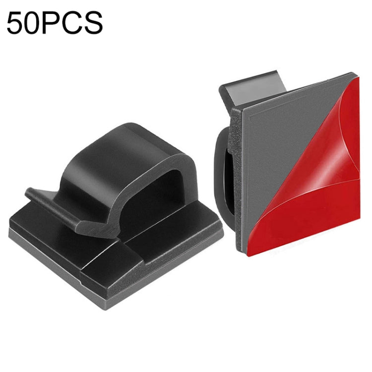 50 Unidades de Clipe Fixador para Organizador de Cabos de Secretária HG2392 Tipo Borracha: Vermelho e Cinzento, 50 Unidades / Vermelho e Cinzento
