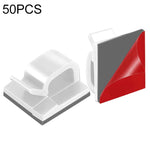 50 Unidades de Clipe Fixador para Organizador de Cabos de Secretária HG2392 Tipo Borracha: Vermelho e Cinzento, 50 Unidades / Vermelho e Cinzento