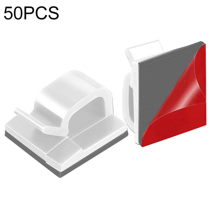 50 Unidades de Clipe Fixador para Organizador de Cabos de Secretária HG2392 Tipo Borracha: Vermelho e Cinzento, 50 Unidades / Vermelho e Cinzento