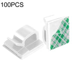 100 Unidades de Clipe Fixador para Organizador de Cabos de Secretária HG2392 Tipo Borracha: Verde e Branco, 100 Unidades