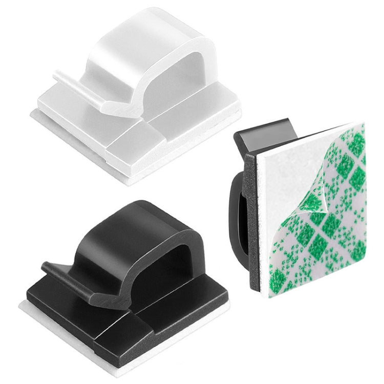 100 Unidades de Clipe Fixador para Organizador de Cabos de Secretária HG2392 Tipo Borracha: Verde e Branco, 100 Unidades