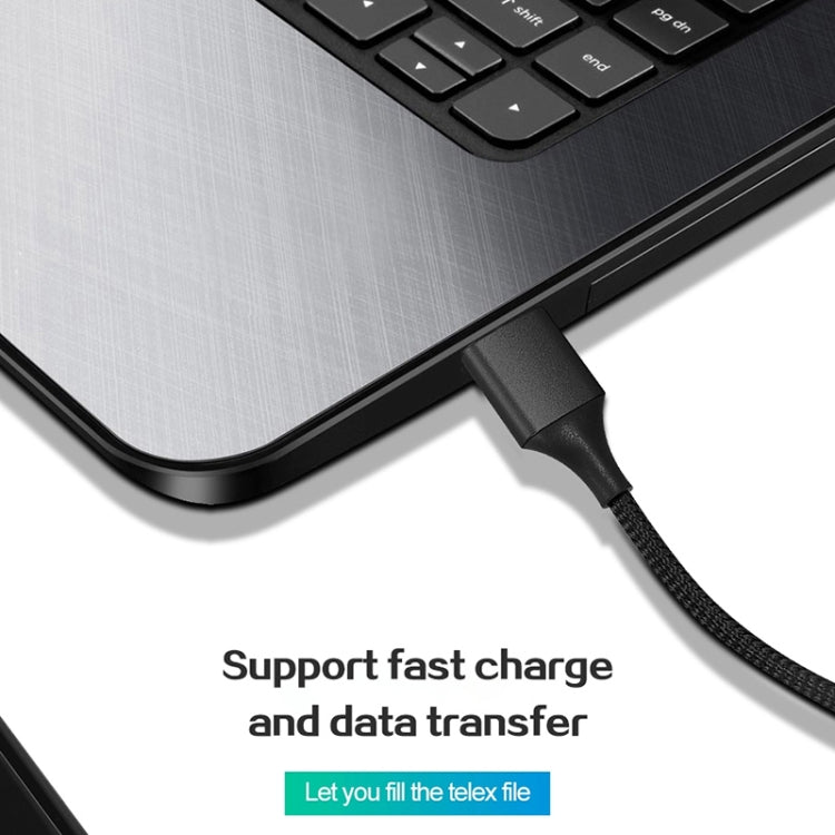 Cabo de Dados Magnético Trançado em Nylon M11 5A USB para 8 Pinos, Comprimento do Cabo: 2m, 8 Pinos