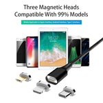 Cabo de Dados Magnético Trançado em Nylon M11 5A USB para 8 Pinos, Comprimento do Cabo: 2m, 8 Pinos