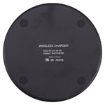 Carregador Sem Fios Redondo 10W QI com Padrão Xadrez, Metal 10W