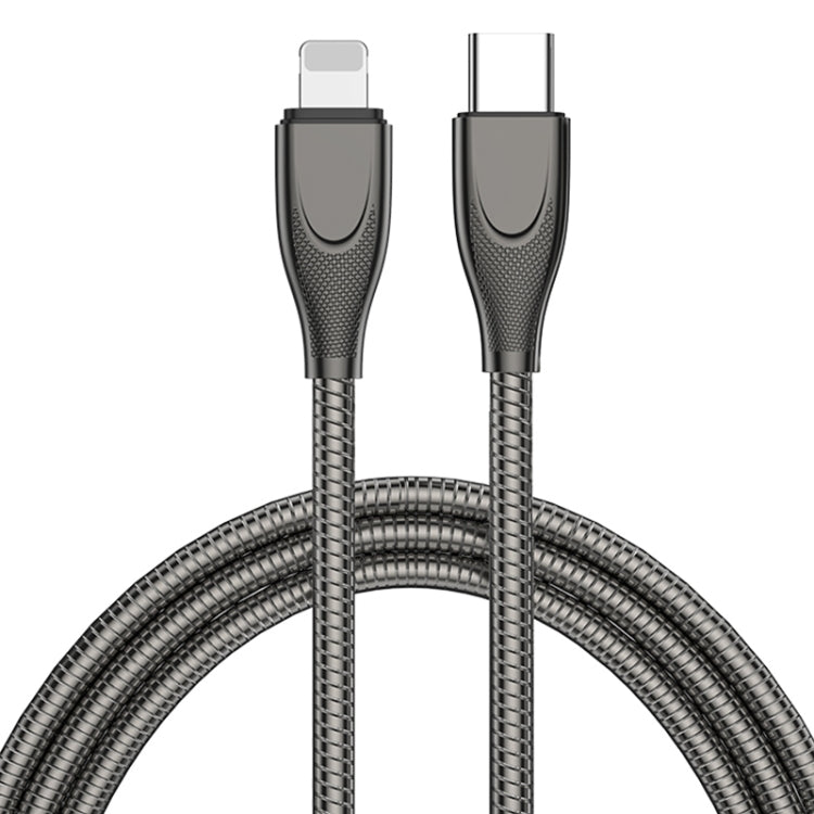 Cabo de Dados de Carregamento Rápido ADC-009 USB-C / Type-C para 8 Pinos Liga de Zinco, Comprimento do Cabo: 1m, USB-C / Type-C para 8 Pinos