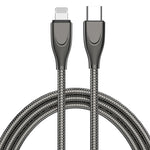 Cabo de Dados de Carregamento Rápido ADC-009 USB-C / Type-C para 8 Pinos Liga de Zinco, Comprimento do Cabo: 1m, USB-C / Type-C para 8 Pinos
