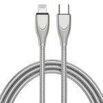 Cabo de Dados de Carregamento Rápido ADC-009 USB-C / Type-C para 8 Pinos Liga de Zinco, Comprimento do Cabo: 1m, USB-C / Type-C para 8 Pinos