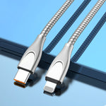 Cabo de Dados de Carregamento Rápido ADC-009 USB-C / Type-C para 8 Pinos Liga de Zinco, Comprimento do Cabo: 1m, USB-C / Type-C para 8 Pinos