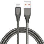 ADC-009 Cabo de Dados de Carregamento Rápido com Mangueira de Liga de Zinco USB para 8 Pinos, Comprimento do Cabo: 1m, USB para 8 Pinos