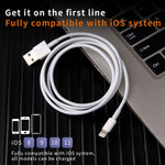 IVON CA19 Cabo de Dados de Carga Rápida USB para 8 Pinos para iPhone, iPad, Comprimento: 1m