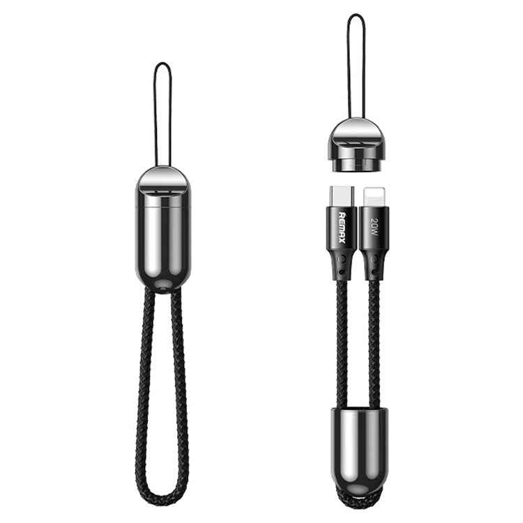 Cabo de Dados com Cordão Portátil REMAX RC-140i Série Thor PD 20W USB-C / Type-C para 8 Pinos, Comprimento do Cabo: 1.2m, USB-C / Type-C para 8 Pinos