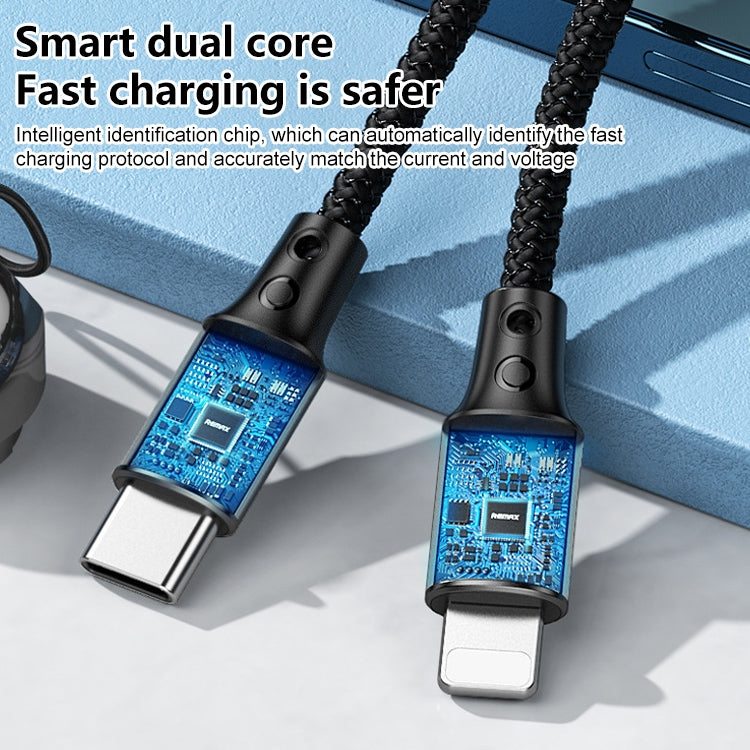 Cabo de Dados com Cordão Portátil REMAX RC-140i Série Thor PD 20W USB-C / Type-C para 8 Pinos, Comprimento do Cabo: 1.2m, USB-C / Type-C para 8 Pinos