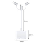 Adaptador A18 Pro 3 em 1 8 pinos + Type-C + Micro USB para HDMI + AV digital 8 pinos