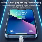 Cabo de Dados de Carregamento Rápido WK WDC-187 Série Qjie 20W USB-C/Type-C para 8 Pinos, Comprimento: 1m, USB-C/Type-C para 8 Pinos