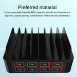 Estação de carregamento inteligente YFY-A55 150W com 16 portas USB e suporte para telemóvel e tablet, ficha US, YFY-A55