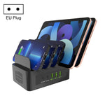 Estação de carregamento inteligente YFY-A54 100W USB + Type-C com 5 portas e suporte para telemóvel e tablet, ficha US, YFY-A54