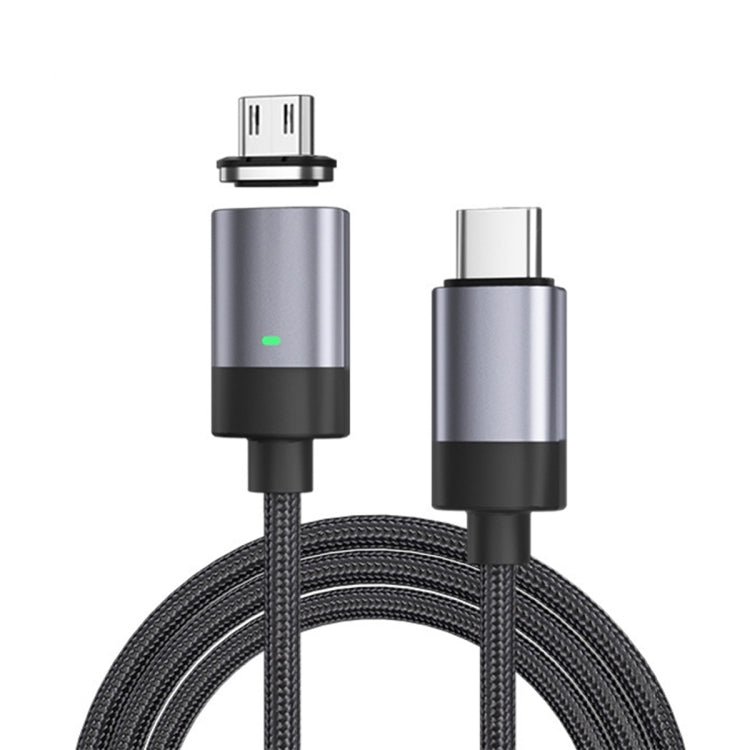 Cabo de dados magnético de carregamento rápido USB-C / Type-C para Micro USB 15W, estilo: cabo de 1m + cabeça magnética, Micro USB
