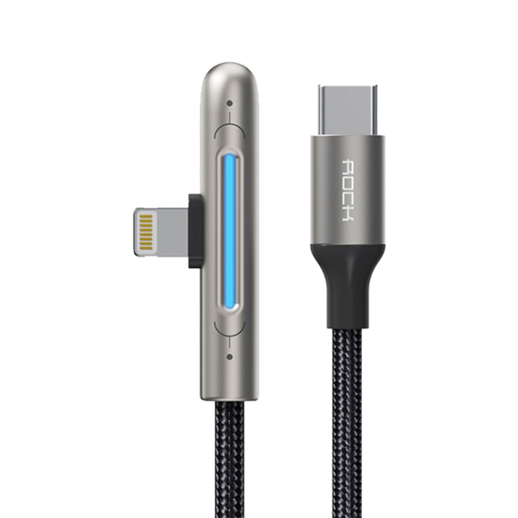 Cabo de Dados de Jogo Móvel ROCK RCB0811 M3 20W USB-C/Type-C para 8 Pinos Liga de Zinco Carregamento Rápido, Comprimento: 1m, Type-C para 8 Pinos (1m)