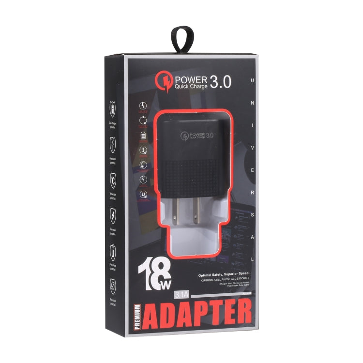 Carregador Rápido USB LZ-2117 18W QC3.0 3.1A, Plugue US