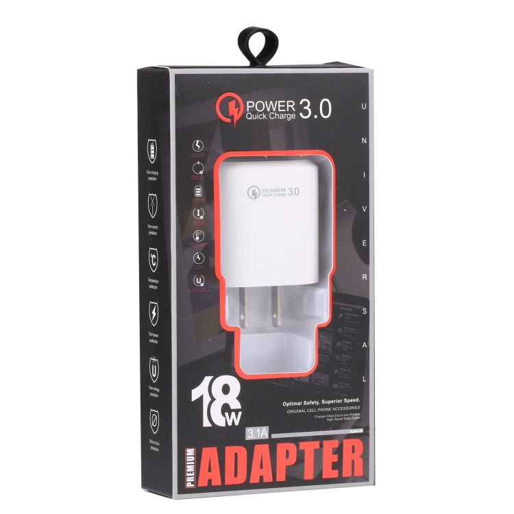 Carregador Rápido USB LZ-2117 18W QC3.0 3.1A, Plugue US