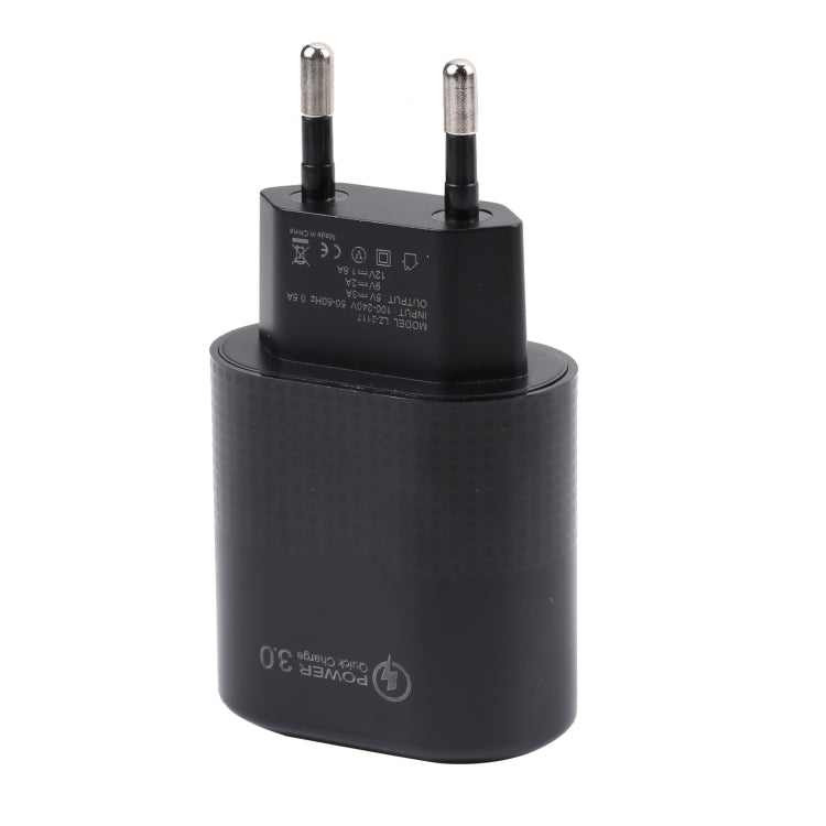 Carregador Rápido USB LZ-2117 18W QC3.0 3.1A, Plugue EU