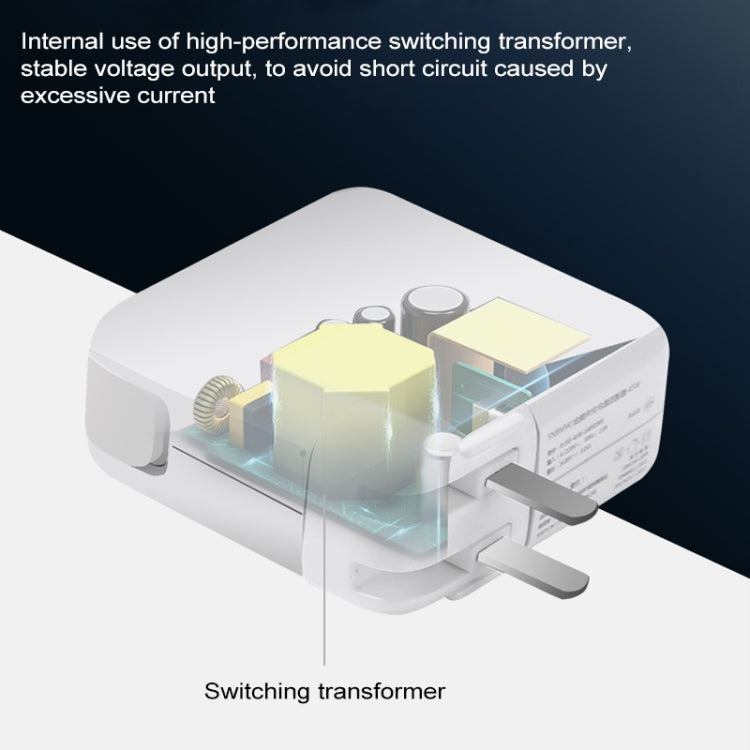 Adaptador de Energia Tipo-C 87W Carregador Portátil com Cabo de Carregamento Tipo-C de 1,8m, Ficha AU, Ficha AU 87W