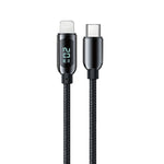 Mutural Li-CC001 Cabo de Carregamento e Dados USB-C / Type-C para 8 Pinos com Ecrã Digital PD20W 1,2m, Type-C para 8 Pinos