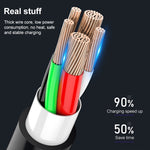 WK WDC-103 Cabo de Dados de Carregamento Pro Fullspeed 3A 3 em 1 8 Pinos + Micro USB + Tipo-C / USB-C, Comprimento: 1,15m