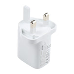 E087 Carregador de Viagem 20W USB-C / Type-C + Portas USB Carregamento Rápido, Ficha UK, Ficha UK