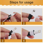 2 Unidades de Enrolador Protetor para Cabo de Carregamento USB Anti-Quebra