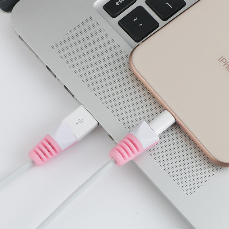 2 Unidades de Enrolador Protetor para Cabo de Carregamento USB Anti-Quebra