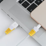 2 Unidades de Enrolador Protetor para Cabo de Carregamento USB Anti-Quebra
