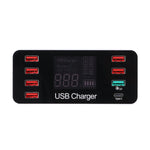A9 Plus (Versão Global) Estação de Carregamento Inteligente Multifuncional AC 100V~240V 8 Portas USB com Ecrã Digital LCD Destacável e Carregador Sem Fios, Suporta QC3.0, A9 Plus (Versão Global)