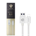 Lenyes LC701 Cabo de sincronização de dados e carregamento rápido USB para 8 Pin PVC 1,5m 2,4A, 1,5m 8 Pin
