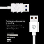 Lenyes LC701 Cabo de sincronização de dados e carregamento rápido USB para 8 Pin PVC 1,5m 2,4A, 1,5m 8 Pin