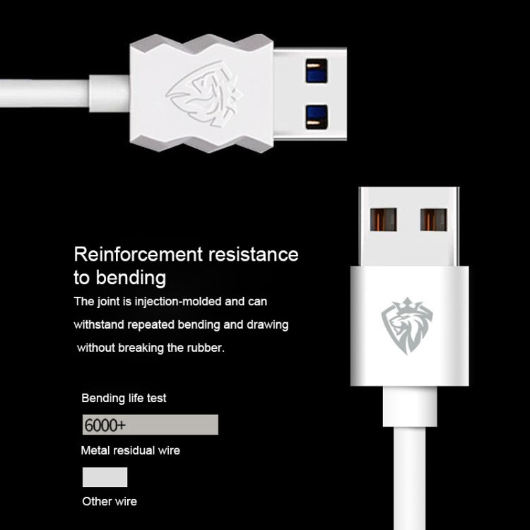 Lenyes LC701 Cabo de sincronização de dados e carregamento rápido USB para 8 Pin PVC 1,5m 2,4A, 1,5m 8 Pin