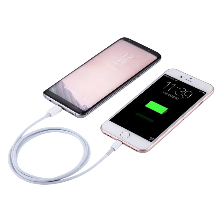 Cabo de Dados USB-C / Type-C para 8 Pinos 1m, Comprimento: 1m