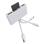 Adaptador leitor de câmara multifunções 5 em 1 8 Pin + Type-C / USB-C + USB + cartão TF + cartão SD, 5 em 1