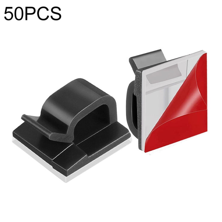 HG2392 50 Unidades de Clipe Organizador de Cabos de Dados para Secretária, Tipo de Cola: Acrílico, 50 Unidades / Acrílico