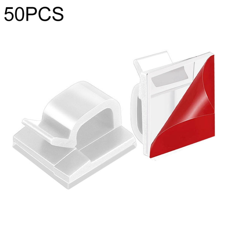 HG2392 50 Unidades de Clipe Organizador de Cabos de Dados para Secretária, Tipo de Cola: Acrílico, 50 Unidades / Acrílico
