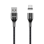 Cabo de Dados Trançado em Poliéster Bicolor com Atração Magnética REMAX RC-158m 3A USB para Micro USB para Carregamento e Transmissão, Comprimento do Cabo: 1m, Micro USB