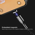 Cabo de Dados Trançado em Poliéster Bicolor com Atração Magnética REMAX RC-158m 3A USB para Micro USB para Carregamento e Transmissão, Comprimento do Cabo: 1m, Micro USB